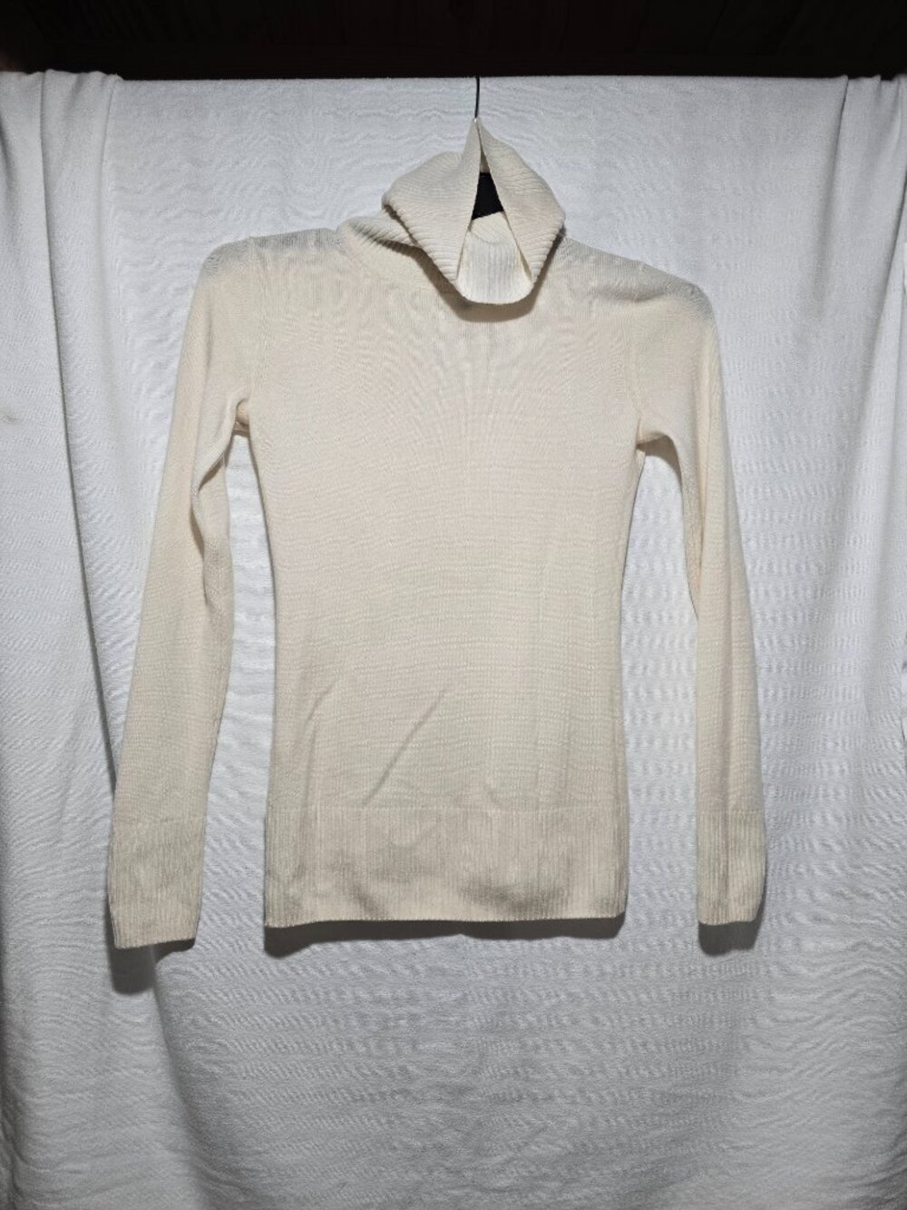 J.Crew Italian Cashmere Cream Turtleneck Sweater Women's Size XS GUC
